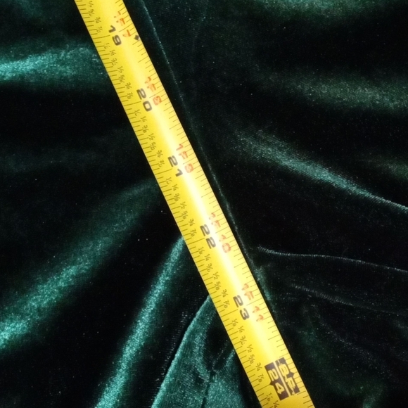 Revelry Green Velvet Jumpsuit with Draped Neckline - Picture 6 of 8